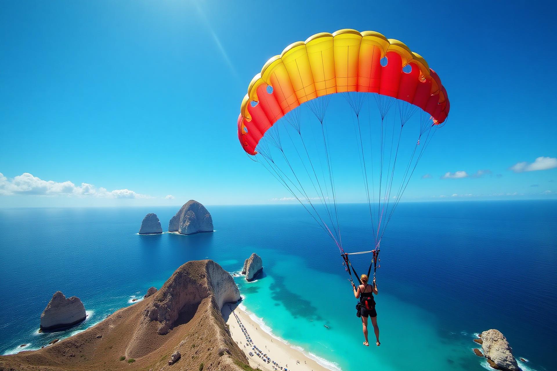 Parasailing Over Cabo Bay